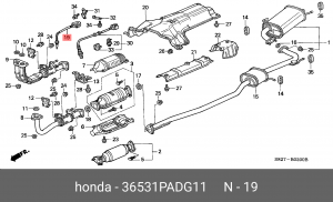 Лямбда-зонд 36531PADG11 HONDA