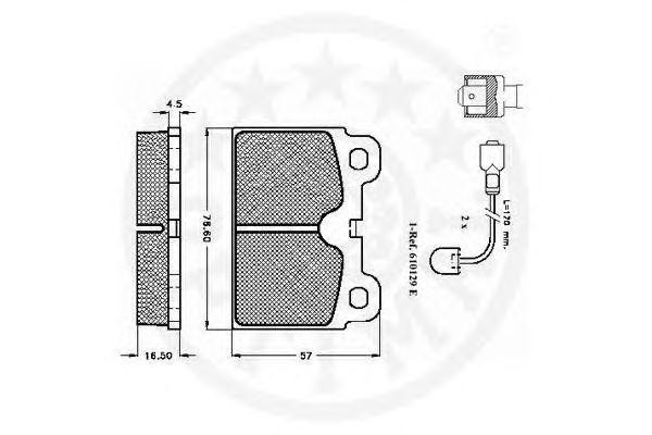 Комплект тормозных колодок, диско 9255 OPTIMAL