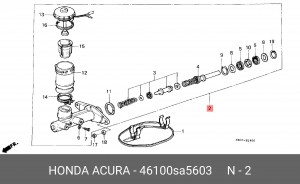 Главный тормозной цилиндр 46100SA5603 HONDA