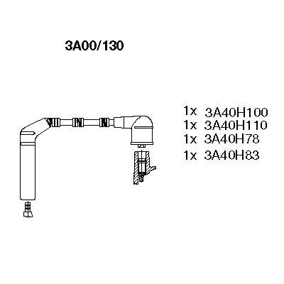 Ккомплект проводов зажигания 3A00/130 BREMI
