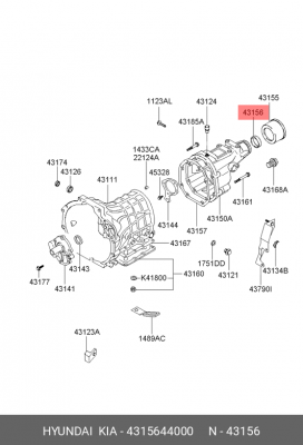 Сальник коленвала 4315644000 HYUNDAI KIA