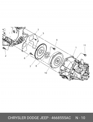 Комплект сцепления 4668 555AC CHRYSLER
