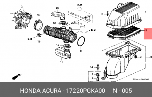 Фильтр воздушный 17220-PGK-A00 HONDA