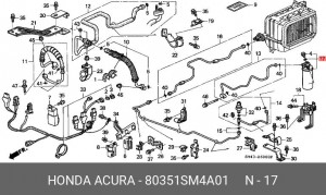 Осушитель, кондиционер 80351SM4A01 HONDA
