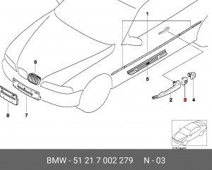Накладка декоративная 51217002279 BMW