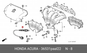Лямбда-зонд 36531PAAL22 HONDA