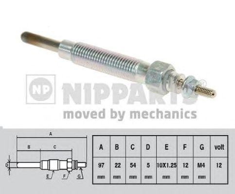 Свеча накаливания J5710500 H B JAKOPARTS NIPPARTS