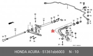 Рычаг независимой подвески колеса, подвеска колеса 51361SB6003 HONDA