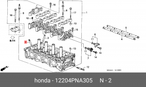 Направляющая втулка клапана 12204PNA305 HONDA