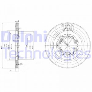 Тормозной диск BG2678 DELPHI