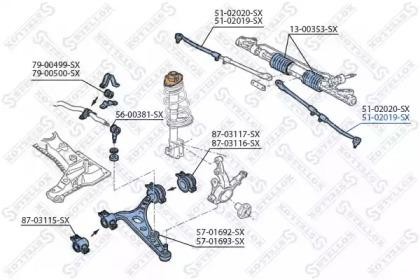Наконечник рулевой тяги 51-02019-SX STELLOX