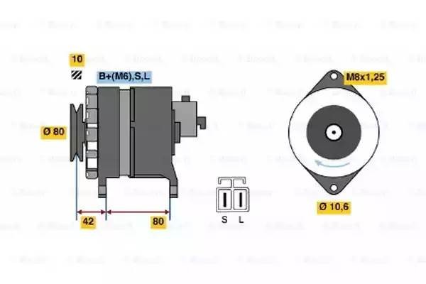 Генератор 0 986 038 930 BOSCH