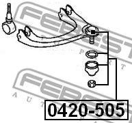 Опора шаровая подвески 0420-505 FEBEST