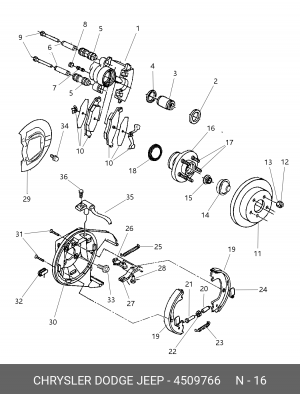 Комплект подшипника ступицы колеса 4509766 CHRYSLER