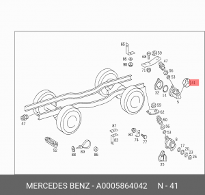 Колодки тормозные дисковые A 000 586 40 42 MERCEDES BENZ