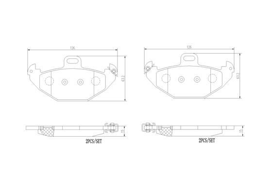 Комплект тормозных колодок, диско P68021 BREMBO