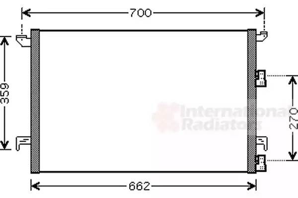 Конденсатор, кондиционер 47005060 VAN WEZEL