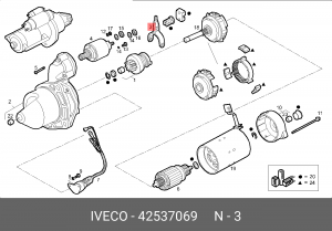 рычаг включения, стартер 42537069 IVECO