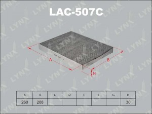 Фильтр салона LAC-507C LYNXAUTO
