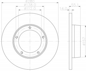 Тормозной диск MDC752 MINTEX