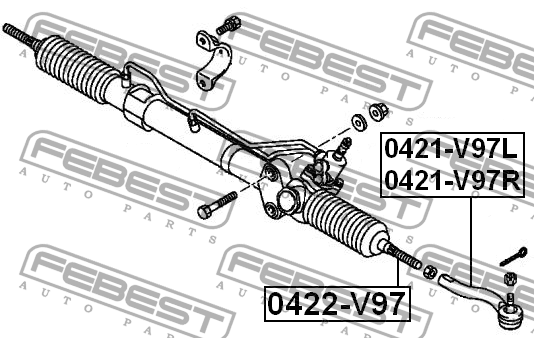 Тяга рулевая 0422V97 FEBEST