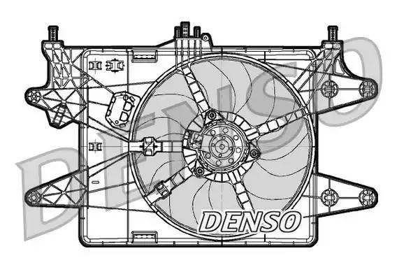 Вентилятор, охлаждение двигателя DER09081 DENSO