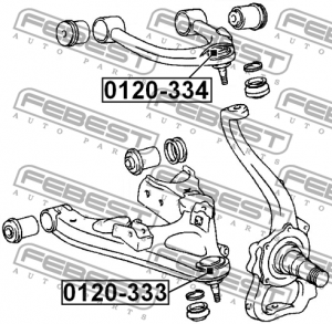 Опора шаровая подвески 0120-333 FEBEST