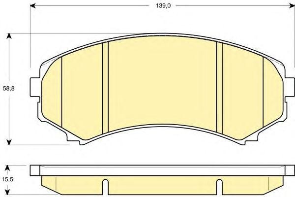 Комплект тормозных колодок, диско 6132469 GIRLING