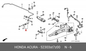 Тяга / стойка, стабилизатор 52303ST7Z00 HONDA