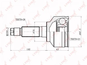 ШРУС CO-4408 LYNXAUTO