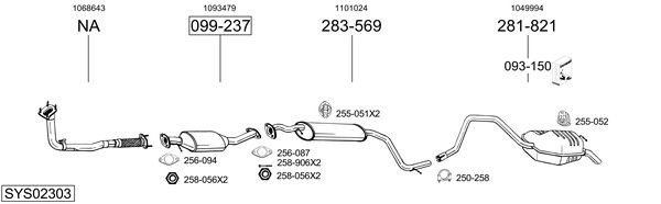 Глушитель выхлопных газов конечный 229605 BOSAL