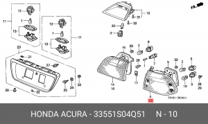 Задний фонарь 33551S04Q51 HONDA