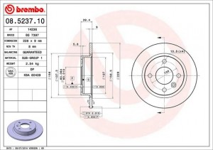 Тормозной диск 08.5237.10 BREMBO