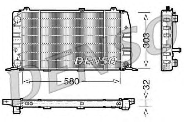 Радиатор, охлаждение двигател DRM02010 DENSO