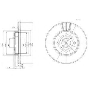 Тормозной диск BG3414 DELPHI