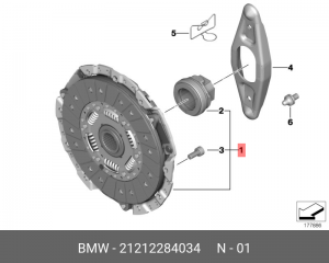 Сцепление (комплект) 21 21 2 284 034 BMW