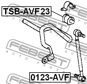 Втулка стабилизатора TSB-AVF23 FEBEST