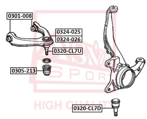 Рычаг подвески 0301-008 ASVA