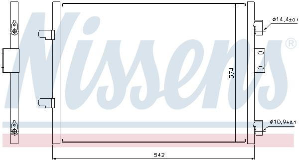 Конденсатор, кондиционер 94656 NISSENS