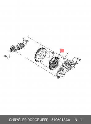 Комплект сцепления 5106 018AA CHRYSLER
