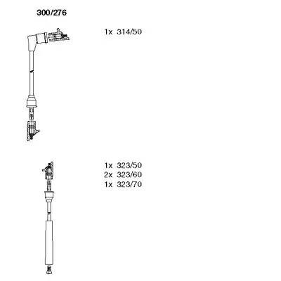Ккомплект проводов зажигания 300276 BREMI