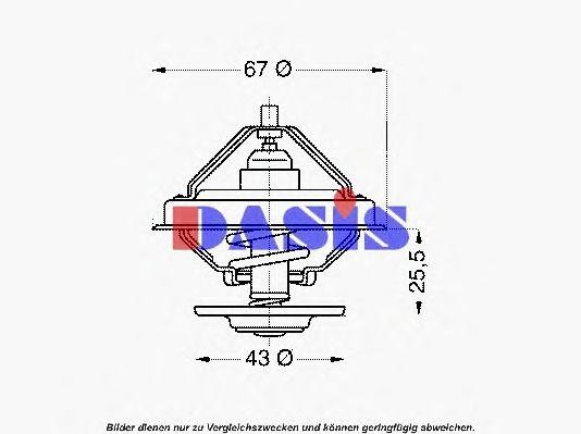 Термостат, охлаждающая жидкость 751871N AKS DASIS