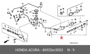 Ремкомплект, главный цилиндр 46920SR3003 HONDA