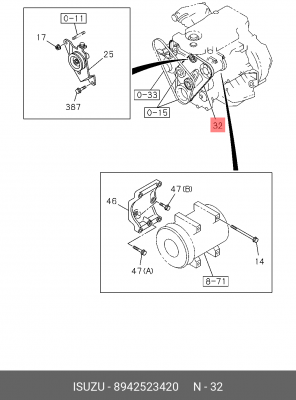 Клиновой ремень 8-94252-342-0 ISUZU