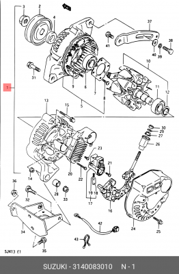 Генератор 31400-83010 SUZUKI
