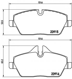 Комплект тормозных колодок, диско P06034 BREMBO