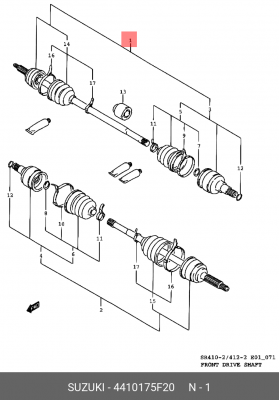 Шарнирный комплект, приводной вал 44101-75F20 SUZUKI