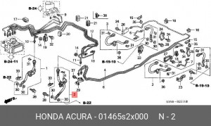 Тормозной шланг 01465S2X000 HONDA