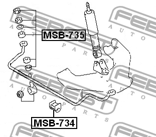 Втулка стабилизатора MSB-734 FEBEST