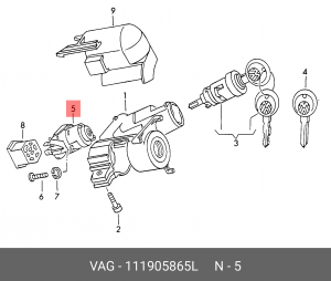 Переключатель зажигания 111 905 865 L PORSCHE